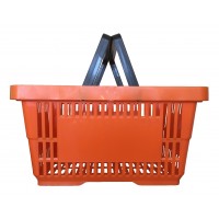 Корзинка покупательская пластиковая (оранжевая) 20 литров для магазинов, супермаркетов 