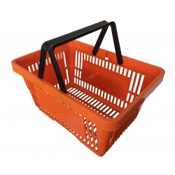 Корзинка покупательская пластиковая (оранжевая) 20 литров для магазинов, супермаркетов 