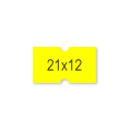 Этикет-лента 21x12 прямоугольная лимонная